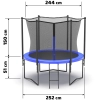 Trampolina ogrodowa 244 cm z drabinką - wysoka jakość i bezpieczeństwo zabawy