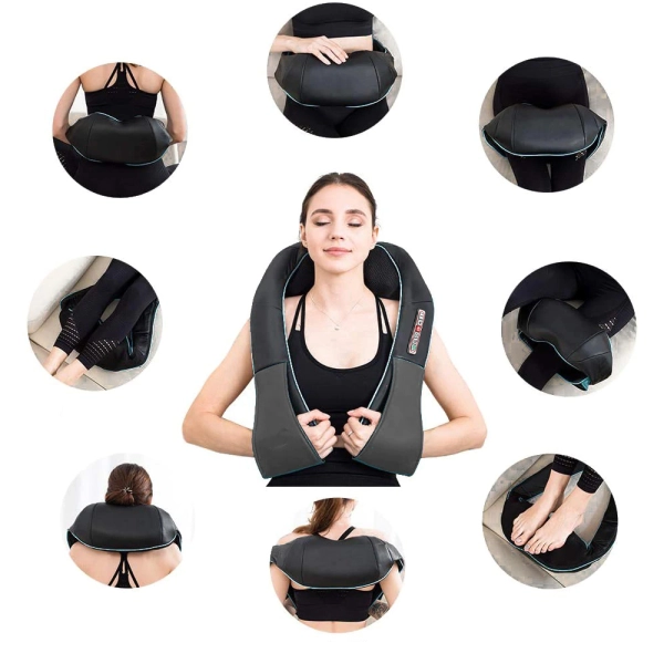 Masażer naramienny Shiatsu 3D z funkcją podgrzewania 12V/230V