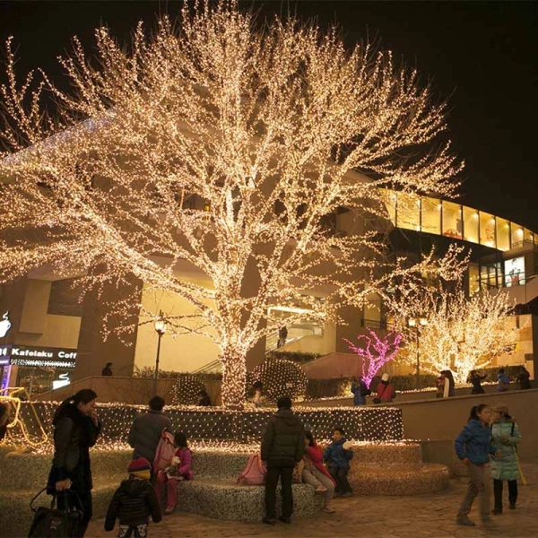 Lampki choinkowe świąteczne 300 LED Biały Ciepły