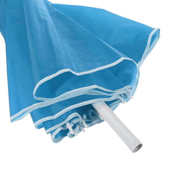 Niebieski parasol plażowy 180 cm - składany i wbijany, doskonała ochrona przed słońcem