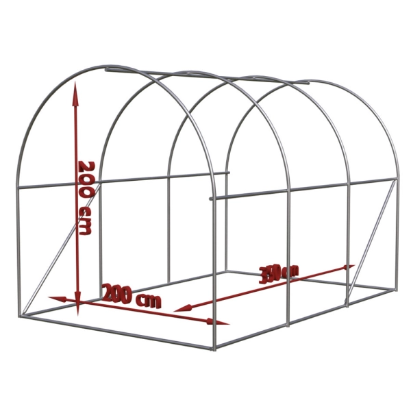 Tunel foliowy ogrodowy UV 2x3,5x2m - profesjonalne szklarniowe rozwiązanie do uprawy roślin