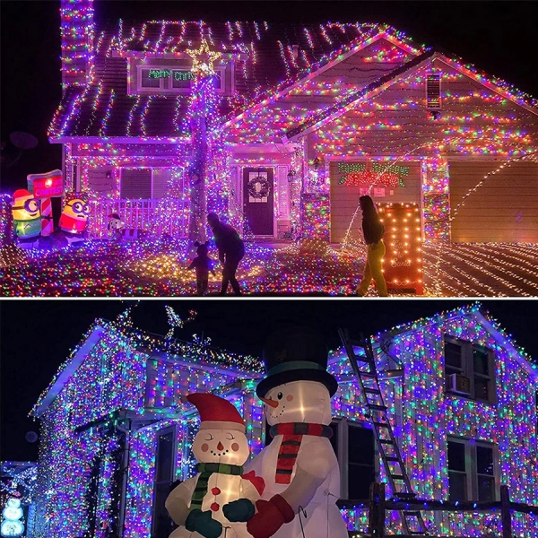 Lampki choinkowe świąteczne 300 LED Wielokolorowe